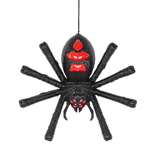 26" Animated Black Hanging Spider by Ashland®